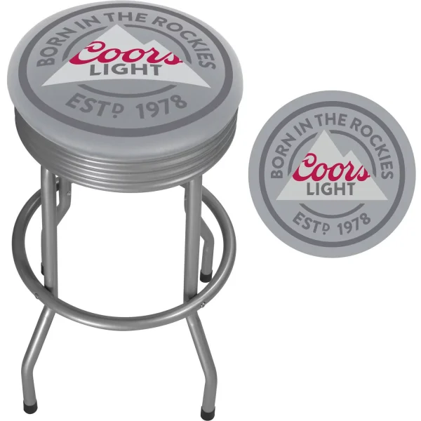 Coors Light Outdoor Ribbed Barstool - MadeInUSA - Image 2