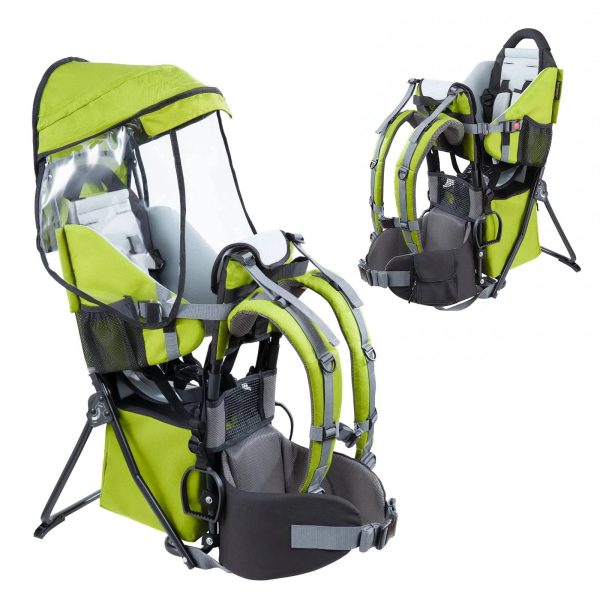 Besrey Baby Hiking Backpack Carrier for Toddlers, Waterproof & Lightweight Outdoor Child Back Frame, Black - MadeInUSA