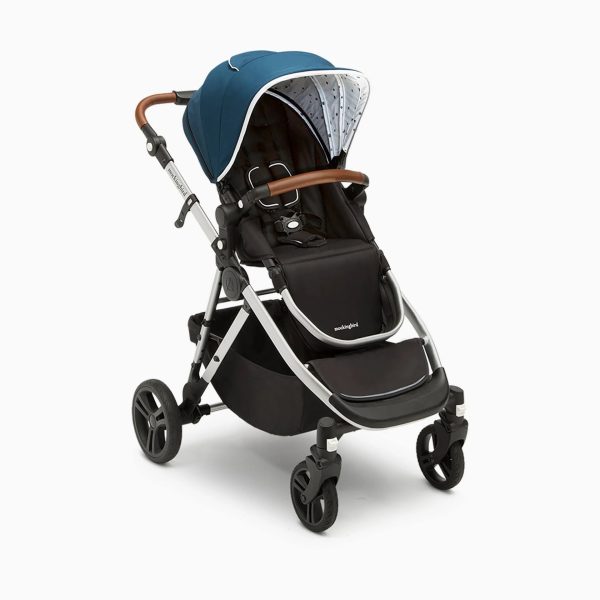 Mockingbird Single-to-Double Stroller 2.0 in Black/Windowpane Canopy/Black Leather - MadeInUSA - Image 2