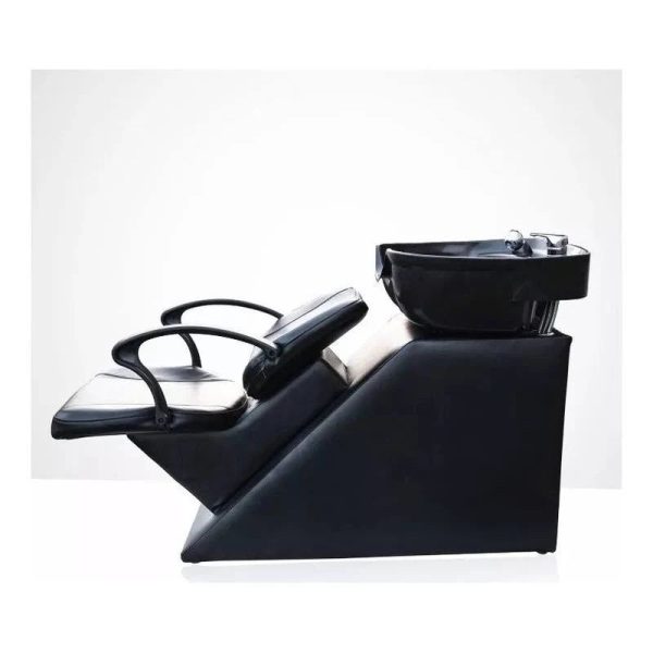 Ainfox Shampoo Barber Backwash Chair ABS Plastic Shampoo Bowl Sink Chair for Spa Beauty Salon (Black) - MadeInUSA - Image 4