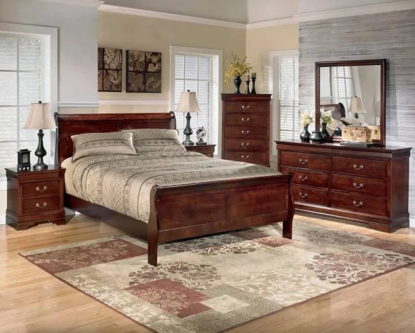 Ashley Furniture Alisdair Wood Sleigh Bedroom Set Brown B376-SET - MadeInUSA - Image 2