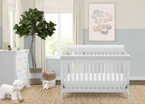 Delta Children Canton 4- in-1 Convertible Crib Grey - MadeInUSA - Image 7