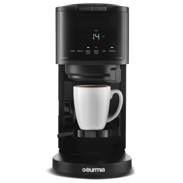 New Gourmia Single Serve + 12 Cup Drip Coffee Maker, Thermal Carafe - MadeInUSA - Image 3