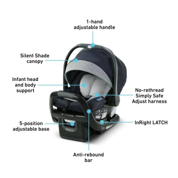 Graco - SnugRide Snugfit 35 LX Infant Car Seat Nash - MadeInUSA - Image 10