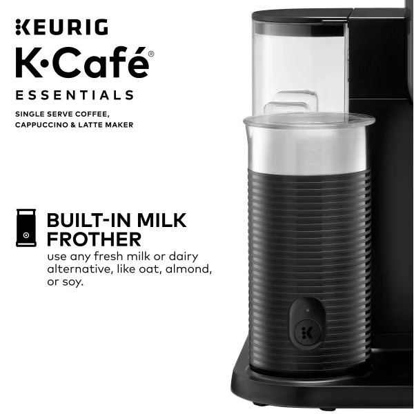 Keurig K-Café Essentials Single Serve K-Cup Pod Coffee Maker, Black - MadeInUSA - Image 3