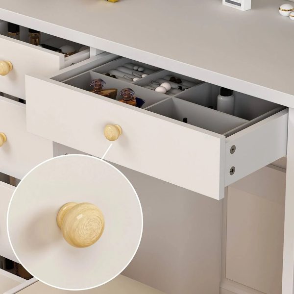 FUFU&GAGA 31.5-in White Makeup Vanity - MadeInUSA - Image 2