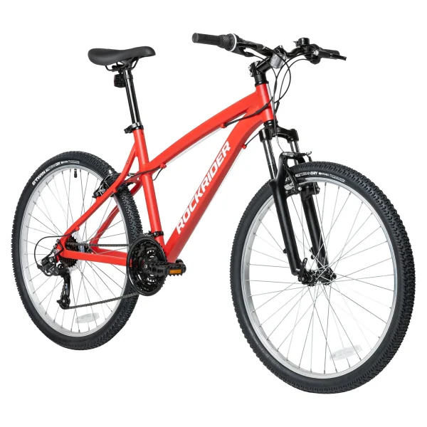 Decathlon Rockrider ST50, 21 Speed Aluminum Mountain Bike, 26, Unisex, Adult, Red, Medium - MadeInUSA