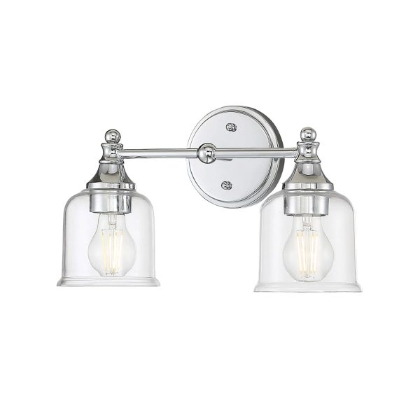 Signature Hardware Hesby 15 in. 2-Light Polished Chrome Vanity Light - MadeInUSA - Image 5
