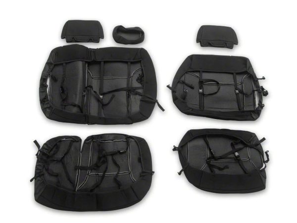 Tacoma Rough Country Neoprene Front and Rear Seat Covers; Black 91052 JK - MadeInUSA - Image 4