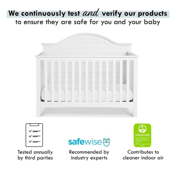 Carter's by DaVinci Nolan 4-in-1 Convertible Crib (White) - MadeInUSA - Image 8
