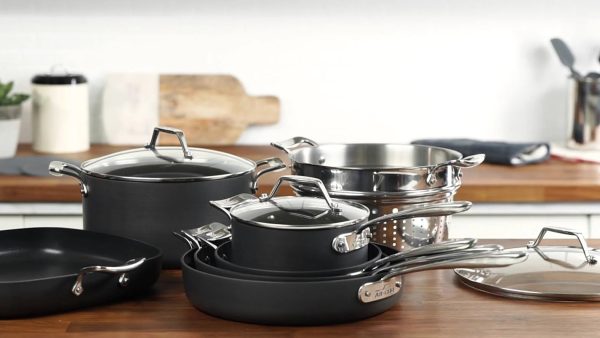 All Clad | Essentials Nonstick Cookware Set, 10-Piece - MadeInUSA - Image 3