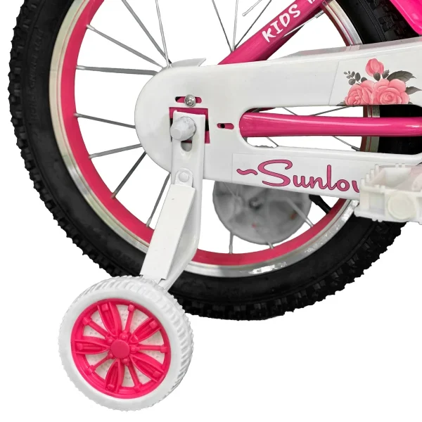 SUNLOVERR Pink Dreams Girls Bike for Toddlers and Kids Ages 4-6 Years Old, 14 Inch Kids Bike with Training Wheels & Basket - MadeInUSA - Image 8