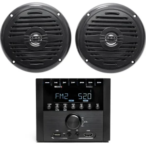 MB Quart RVM2.0 2-Zone RV Receiver Bluetooth Radio Stereo+(2) 5.25 Speakers - MadeInUSA