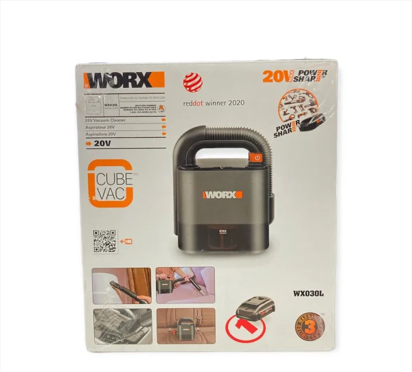 Worx WX030L 20V Power Share Cube Vac Cordless Compact Vacuum - MadeInUSA