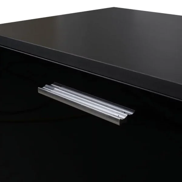 Black TV Stand for 70 Inch TV Stands, Media Console Entertainment Center Television Table - MadeInUSA - Image 3