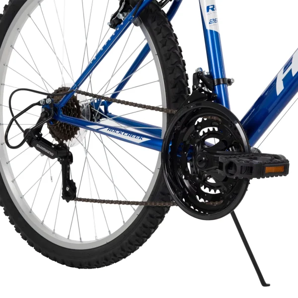 Huffy 26-inch Rock Creek Men's Mountain Bike, Ages 13 and Up, Blue - MadeInUSA - Image 9