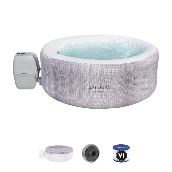 Bestway SaluSpa 71 in. x 26 in. 4-Person Inflatable Cancun Airjet Hot Tub Pool Spa - MadeInUSA - Image 4