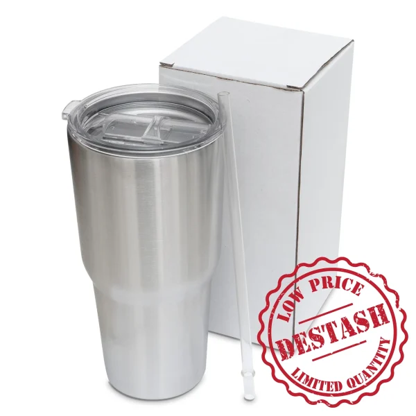 Makerflo Destash 30 oz, 25 Pack Skinny Steel Tumblers, Silver - MadeInUSA - Image 2
