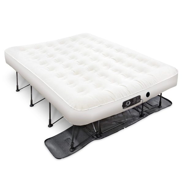 Ivation EZ-Bed Queen Air Mattress with Built in Pump, Deflate Defender Technology Inflatable Mattress - MadeInUSA