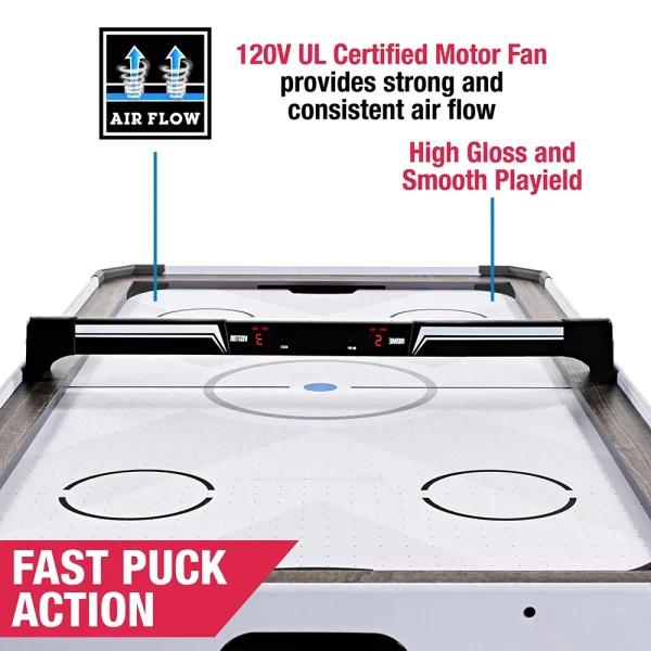 MD Sports 5 ft. Air Powered Hockey Table with Overhead Electronic Scorer, 60 x 32 x 32 - MadeInUSA - Image 8