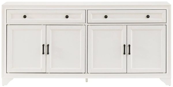 Crosley Tara Distressed White Sideboard - MadeInUSA - Image 5
