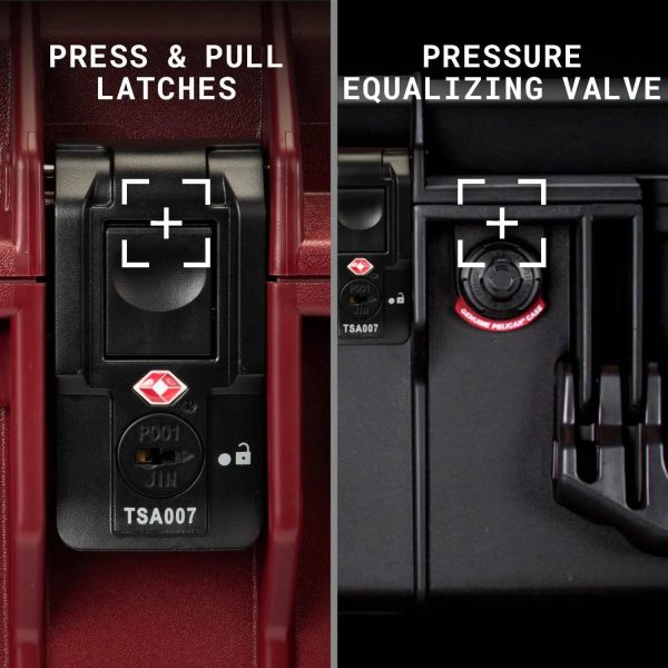 Pelican 1535TRVL Wheeled Air Carry-On Case with Travel Organizer - Red - MadeInUSA - Image 5