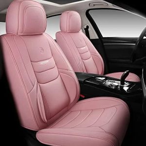 HAITOUR Full Coverage Leather Car Seat Covers Full Set Universal Fit for Most Cars Sedans Trucks SUVs with Waterproof Leatherette in Automotive Seat - MadeInUSA