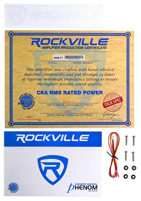 Rockville RXM-T1 1500 Watt Peak Marine/Boat 2 Channel Amplifier Stereo Amp - MadeInUSA - Image 7