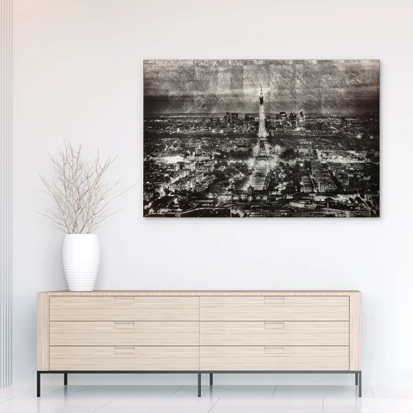 Empire Art Direct Paris at Night Reverse Printed Tempered Glass with Silver Leaf Wall Art, 32 x 48 x 0.2, Ready to Hang - MadeInUSA - Image 3