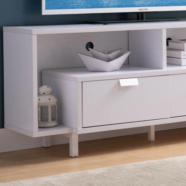 Boston TV Stand - White - MadeInUSA - Image 5