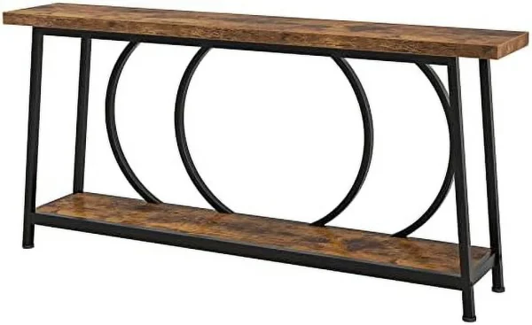 SQHJV 70.9 Inch Console Table with  Extra Long Narrow Console Table Grey Couch Table Behind Sofa Entryway Table Home  TV Stand Hallway Table for Entryway Living Room - MadeInUSA - Image 9