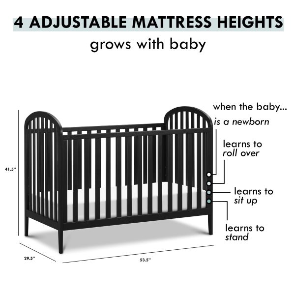 DaVinci Beau 3-in-1 Convertible Crib - Honey - MadeInUSA - Image 4