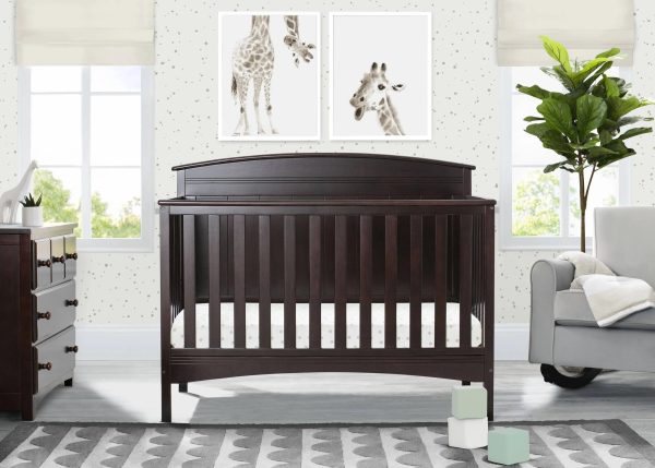 Delta Children Archer 4-in-1 Convertible Crib - Grey - MadeInUSA - Image 9