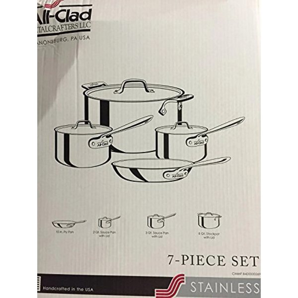 All-Clad Stainless Steel 7 Piece Cookware Set - MadeInUSA - Image 2