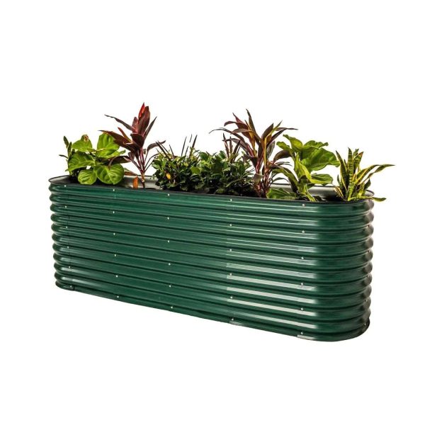 Vego Garden 32" Tall 9-in-1 Modular Metal Raised Garden Bed Kit Pearl White - MadeInUSA - Image 11