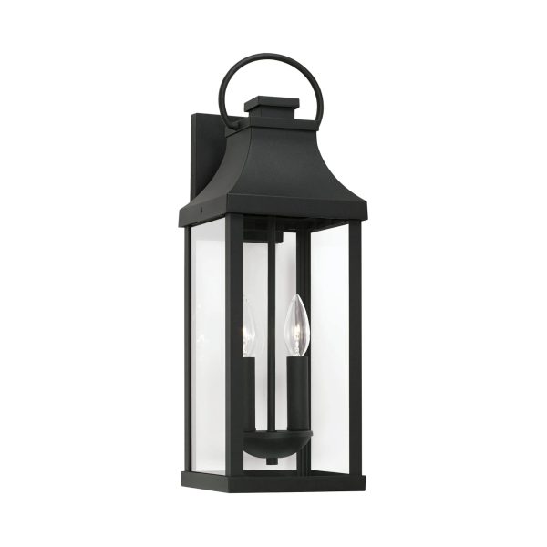 Capital Lighting 946421BK Bradford 2 Light Outdoor Wall Lantern Black - MadeInUSA