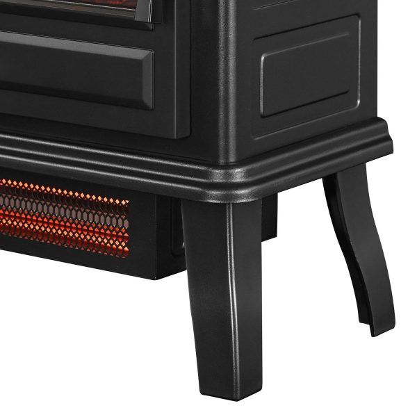 Style Selections 19.5-in W 5200-BTU Black Metal Infrared Quartz Electric Stove with Thermostat | CFI-7025-01 - MadeInUSA - Image 5