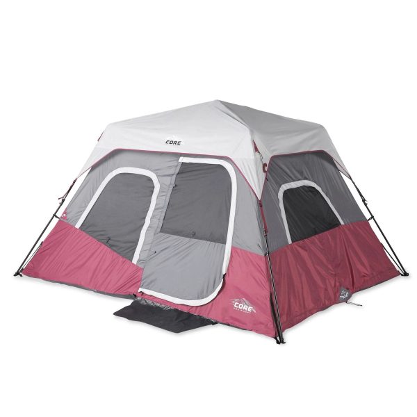Core Instant Cabin 11 x 9 Foot 6 Person Cabin Tent with Air Vents and - MadeInUSA