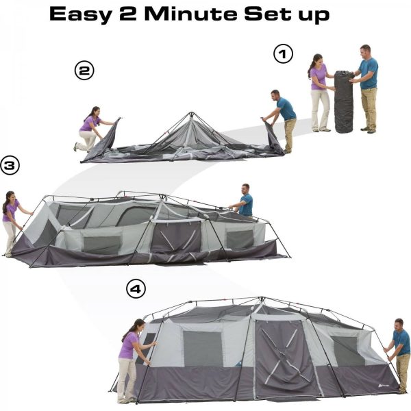 Ozark Trail 20' x 10' x 80' Instant Cabin Tent, Sleeps 12 - MadeInUSA - Image 6