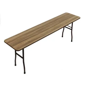 0.75 in. High Pressure Rectangular Top Folding Tables, Colonial Hickory - 30 x 48 in. - MadeInUSA