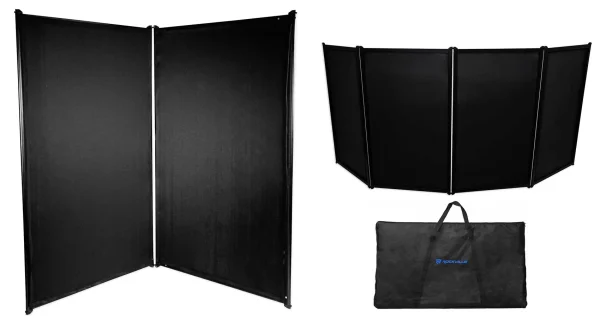 Rockville RFAAC DJ Event Facade 6-Panel Light Metal Frame Booth+Travel Bag+Scrim - MadeInUSA - Image 3