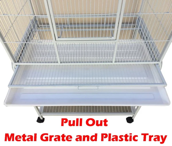 X-LARGE 64 Deluxe Bird Canary Parakeet Cockatiel Lovebird Finches Breeding Nest Doors Flight Cage with Removable Rolling Stand - MadeInUSA - Image 7