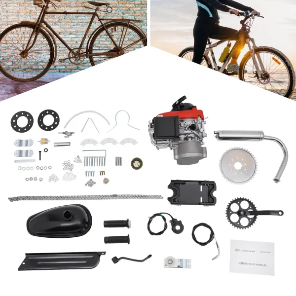 Anqidi Full Set 4-Stroke 53CC Bicycle Engine Kit Gas Motorized Bike Electric Bicycle Engine Motor Complete Kit Gasoline Powered Engine TCI Ignition 1.5KW 6800Rpm - MadeInUSA - Image 3