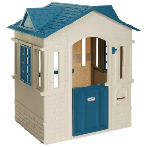 Little Tikes Cape Cottage Pretend Playhouse for Kids, Indoor Outdoor, with Working Door and Windows, for Toddlers Ages 2+ Years, Blue - MadeInUSA