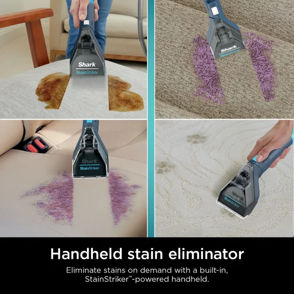Shark StainStriker Portable Carpet & Upholstery Cleaner, for Use on Carpets, Area Rugs, Couches, Upholstery, Cars & More, Navy, PX200 - MadeInUSA - Image 5