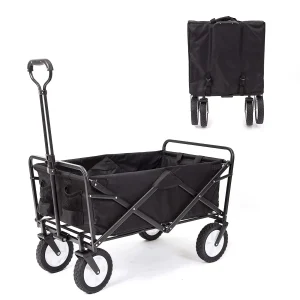 APOLLOLIFT 220lb Folding Wagon Utility Garden Cart for Outdoor Camping Black - MadeInUSA
