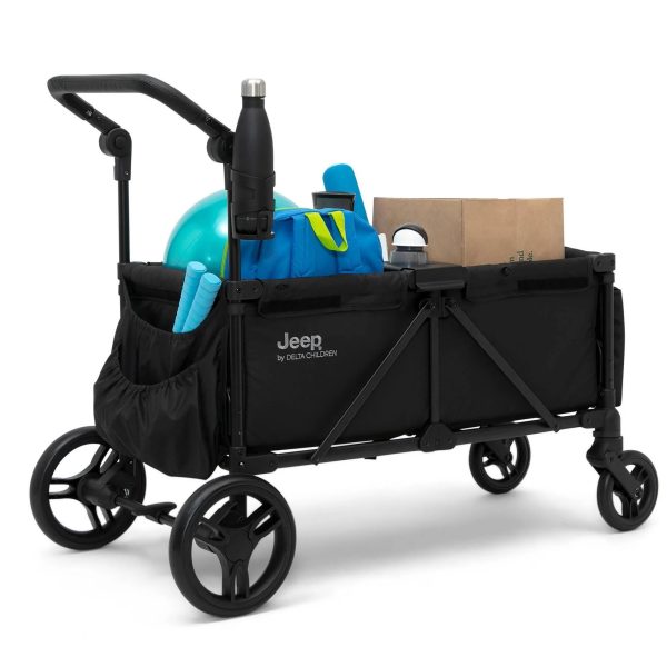 Jeep Evolve Stroller Wagon by Delta Children - Black - MadeInUSA - Image 10