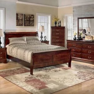 Ashley Furniture Alisdair Wood Sleigh Bedroom Set Brown B376-SET - MadeInUSA
