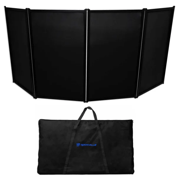 Rockville RFAAC DJ Event Facade 6-Panel Light Metal Frame Booth+Travel Bag+Scrim - MadeInUSA - Image 6