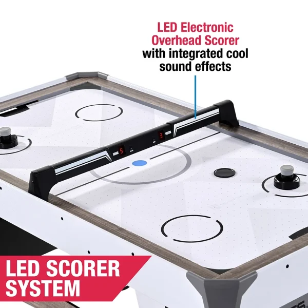 MD Sports 5 ft. Air Powered Hockey Table with Overhead Electronic Scorer, 60 x 32 x 32 - MadeInUSA - Image 6
